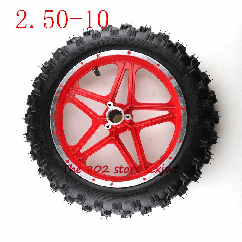 Rubber Motorcycle Tyre 2.50-10 Inner Tube Outer Trye,front and Rear Wheel ,wheel Hub