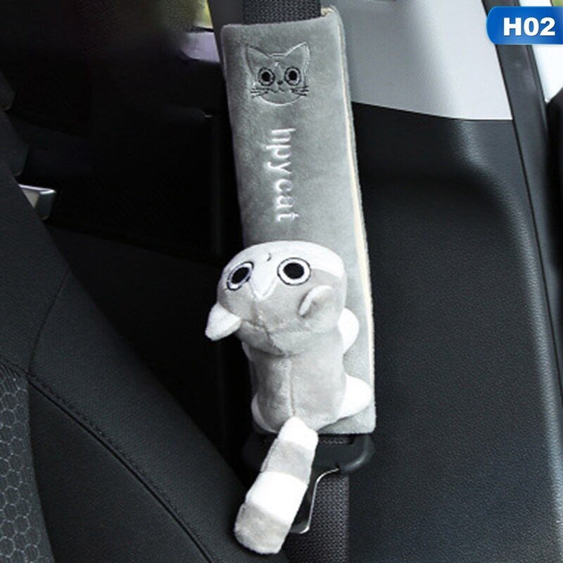 Bilsele puder dækker sikkerhedssele skulderrem auto nakkestøttepude universel beskytter sikkerhedssele: 02
