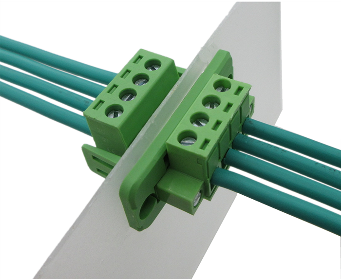 Welding Through the Wall Without Welding 2EDGWC5.08mm Flanged Fixed Panel 2EDG Plug-in Terminal Block