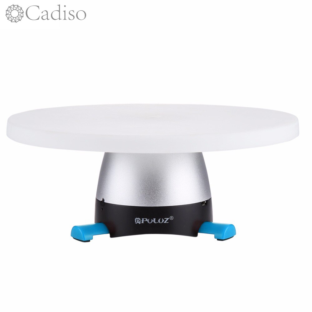 CNP 360 ° rotación de Control electrónico cabeza panorámica de trípode rojo + bandeja redonda con Control remoto adecuado para disparar pequeño productos: blue