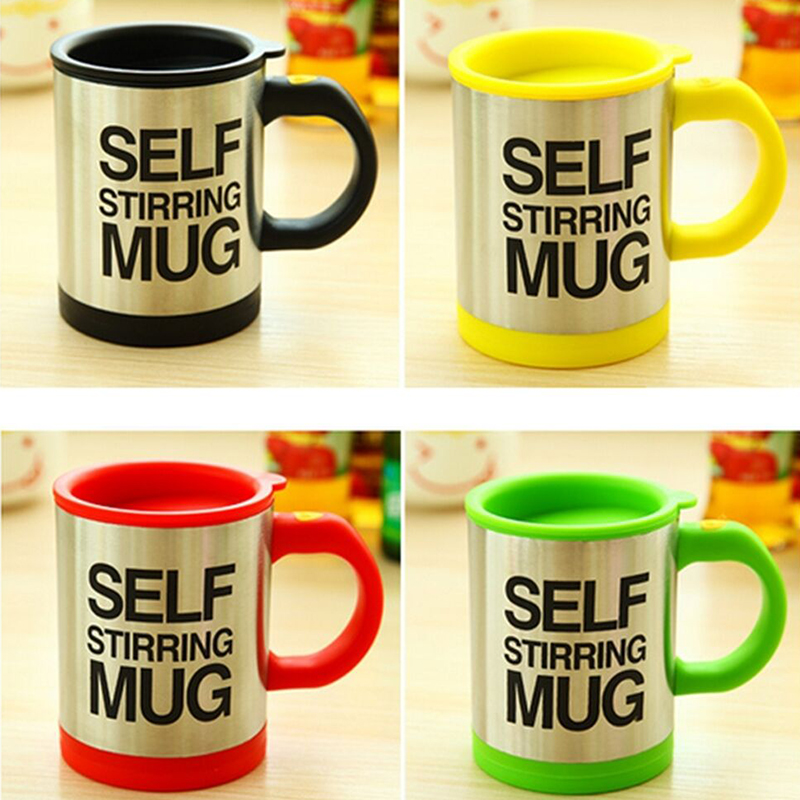 Tasse de boisson chaude électrique isolée par Double de la tasse 400ml de café d'agitation d'individu avec la couverture de tasse