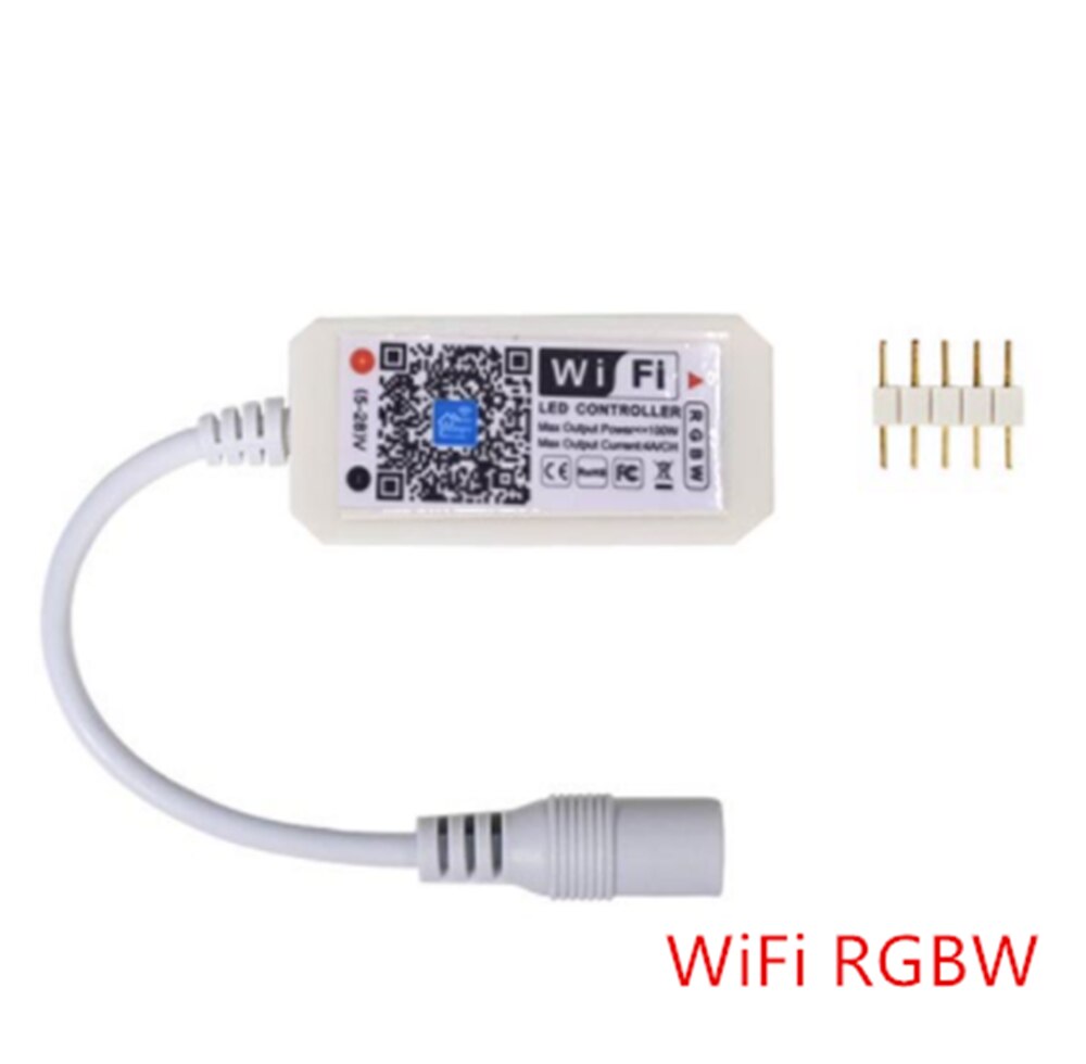 5V 12V 24V LED Strip Bluetooth-compatible / WIFI RGB / RGBW Controller Android IOS APP Alexa Google Magic Home IR Control: WiFi RGBW  5pin