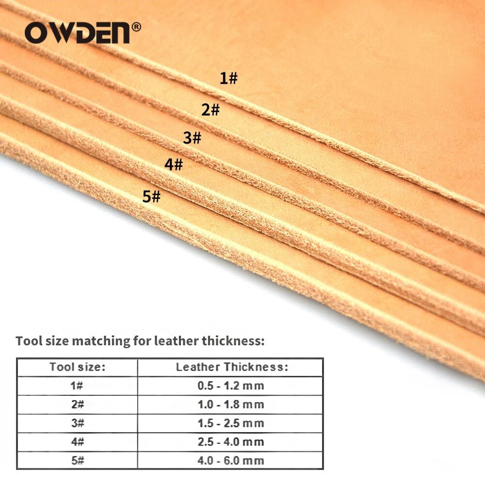 OWDEN-Herramienta de Biselado de bordes de cuero, herramienta de mano para afilado de cuero, biselador de bordes