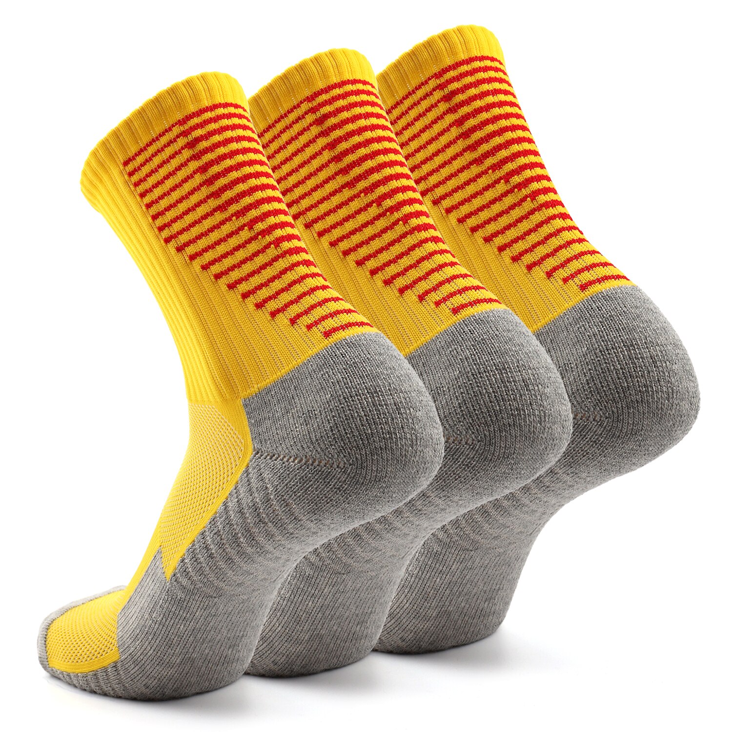 Soccer Socks Team Sports Socks Outdoor Fitness Breathable Quick Dry Socks Wear-resistant Athletic Socks Anti-skid Socks Adult: Yellow / 1 Pair