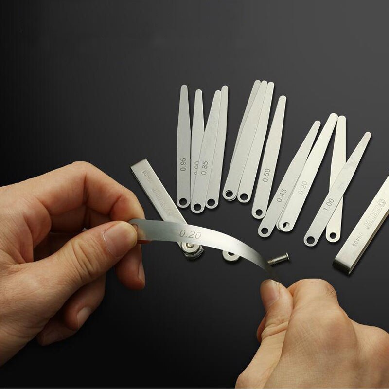 Anti-rust Feeler Gauge 0.02-1.0mm Thickness Gauge 32 Blade Wedge Plug Gauge Measuring Instrument Inch gauge for measuring tools