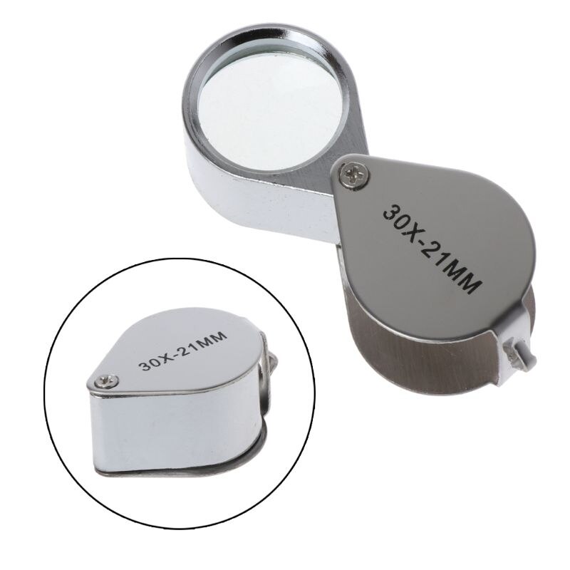 Jewelry Diamond Eye Loupe Magnifier Magnifying Glass Triplet Jewelers 30x21mm