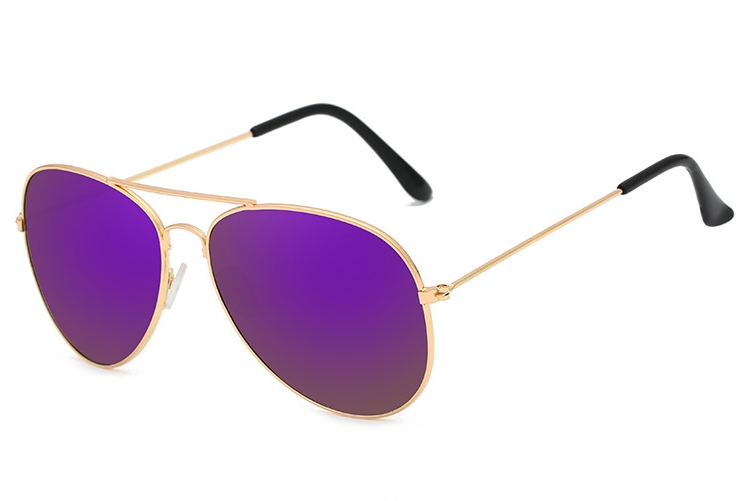 neue Pilot Spiegel Sonnenbrille Frauen/Männer Luxus Sonnenbrille Frauen Vintage Outdoor Driving Oculos De Sol UV400: C6 Gold Purple