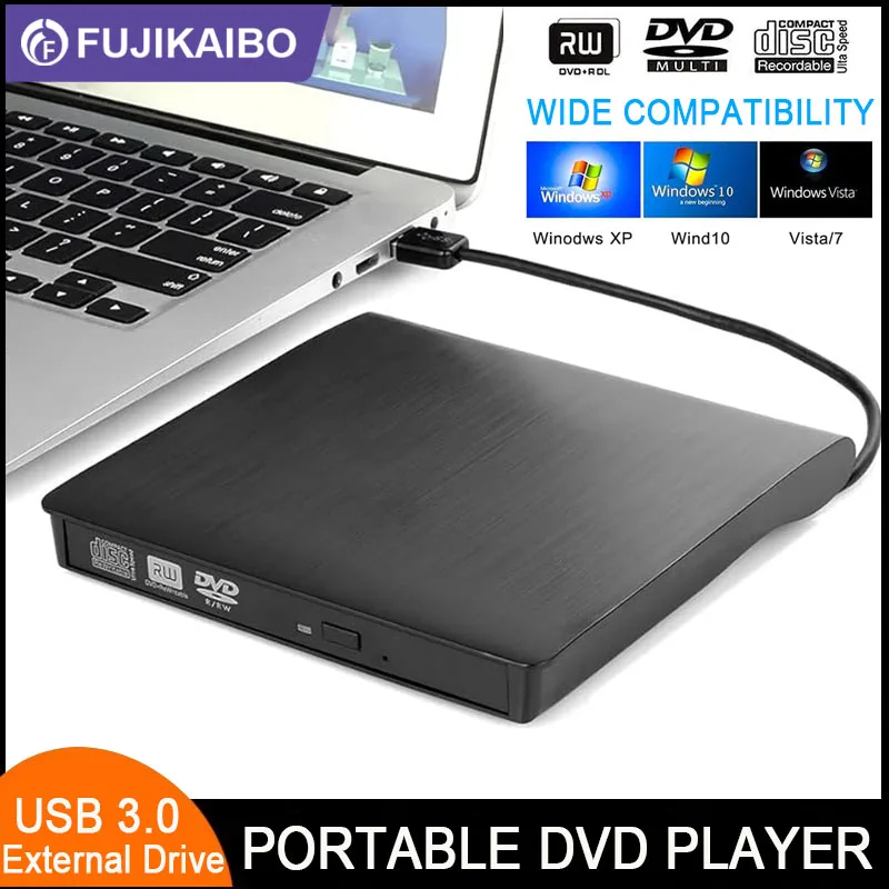USB3.0 External CD DVD Drive CD/DVD Portable Player Burner Desktop One Computer Notebook Optical Disc Drive Player For Laptop PC