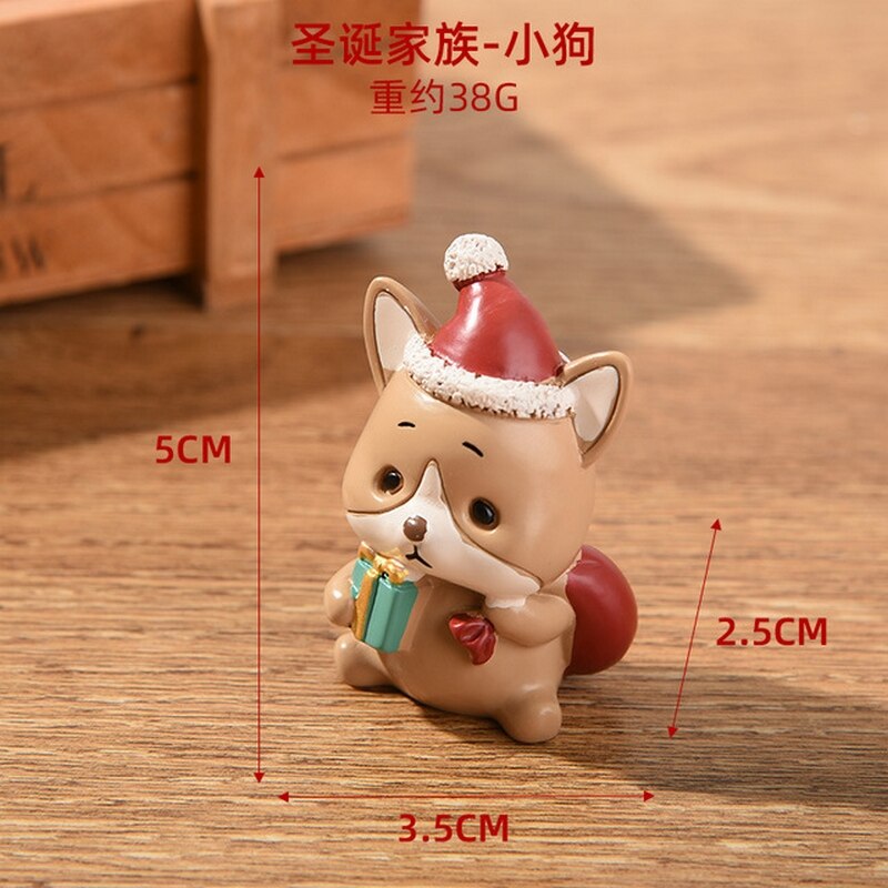 1PC Miniatur Harz Schmücken Harz Mini Figur Weihnachten Santa Claus Harz Spielzeug DIY Garten Ornament Handwerk Kinder Spielzeug: Type 2