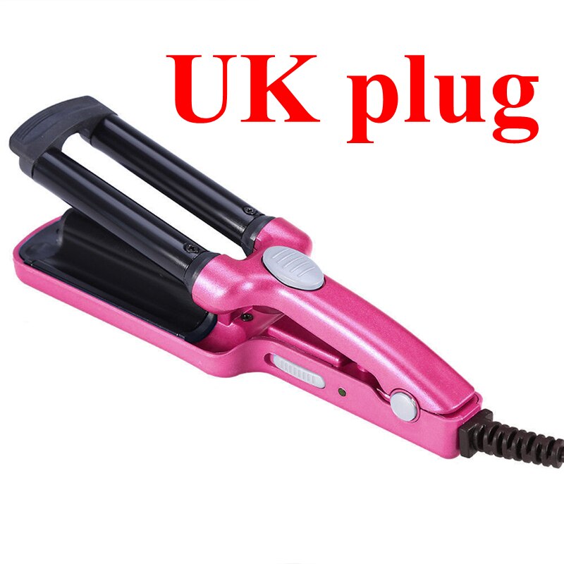 3 Barrels Ceramic Hair Curler Crimper Curling Iron Tong Waving Wand Roller Salon Mini Hair Straightener Corrugated Curling Iron: 03
