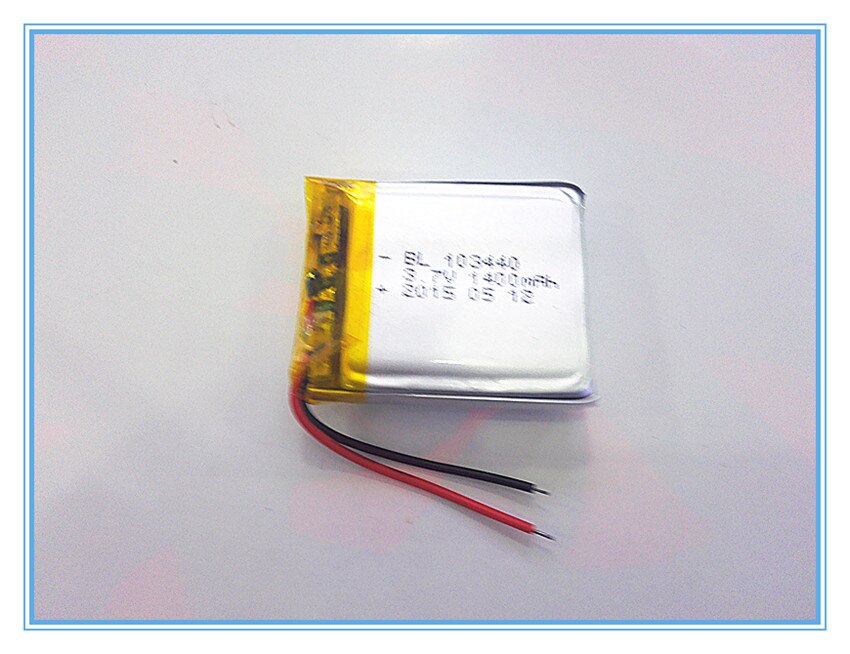 3,7 V 103440 lithium-ion-polymeerbatterij 1400 mAh voertuig reizende datarecorder LED-luidsprekers speelgoed