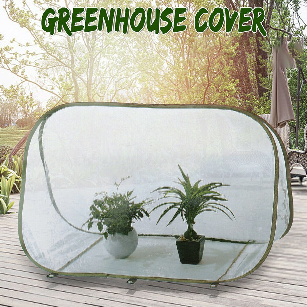 Plant Protective Growing Outdoor Folding Triangle Insect-proof Warm Greenhouse Cover Transmitting Vegetable Transparent Mini