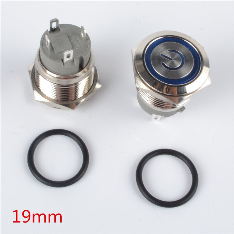 5V 19mm Momentary Push Button Metal Switch