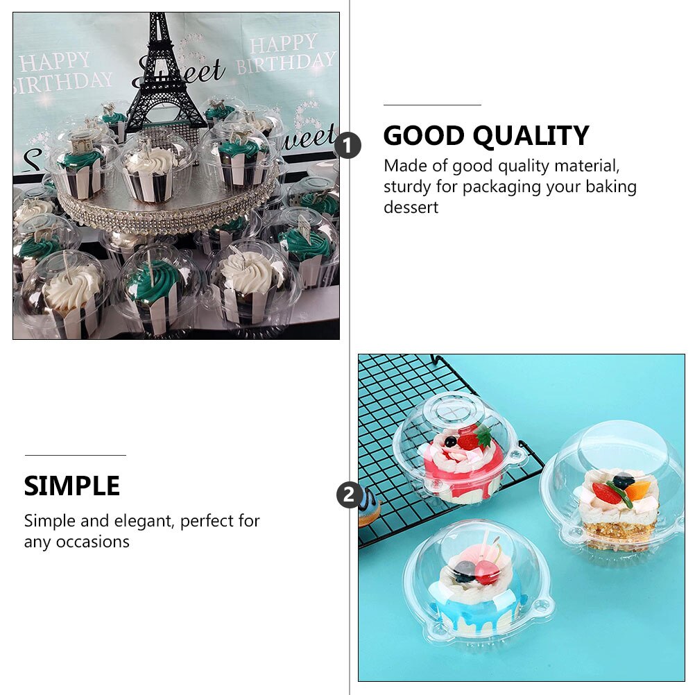 50pcs Cake Storage Case Cake Carrier Container Fresh Keeping Box Cake Packaging Box