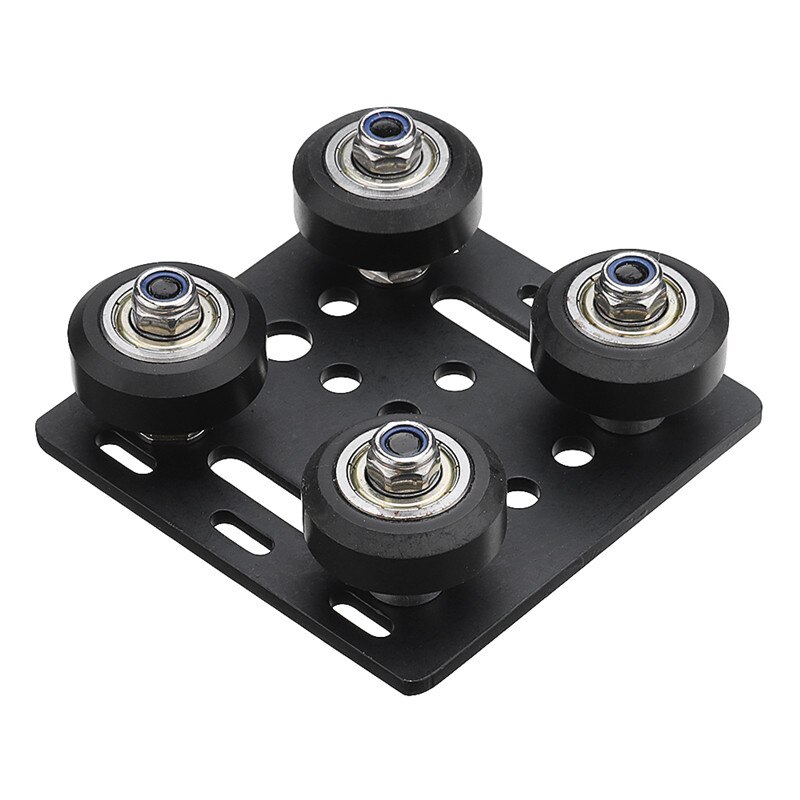 Placa de pórtico con ranura en V negra, placa deslizante especial para máquina enrutadora CNC de perfil de aluminio , 1 Uds.