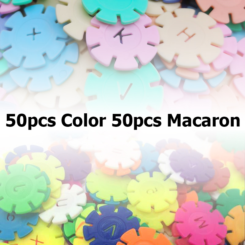 60/100/200pcs Early Education Insert Bag Snowflake Buliding Block Set Baby Puzzle Plastic Assembling Buliding Blocks Toys DDJ