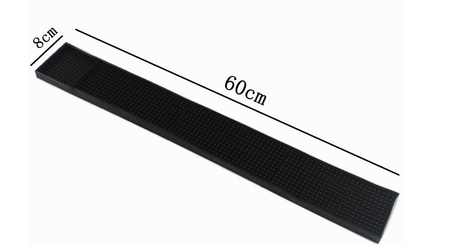 Tapis de Bar en caoutchouc antidérapant, dessous de verre en PVC, napperon de cuisine, tapis rectangulaire, tasse, ensemble de tasses, bière, whisky, accessoires de Bar imperméables: 8 X 58 CM