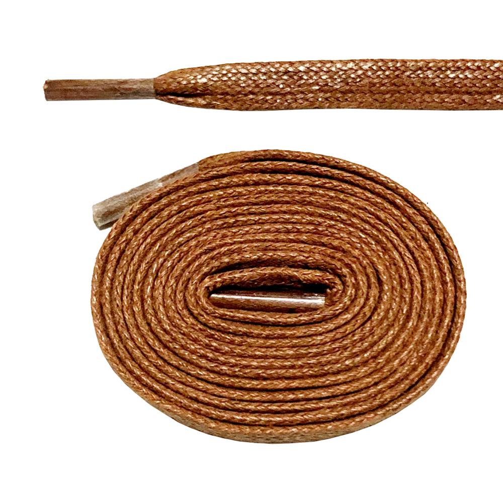7mm wide Flat Waxed Shoelaces Unisex Cord Cotton Shoe Laces for Canvas Dress Shoes 120cm / 47": NO 6 brown