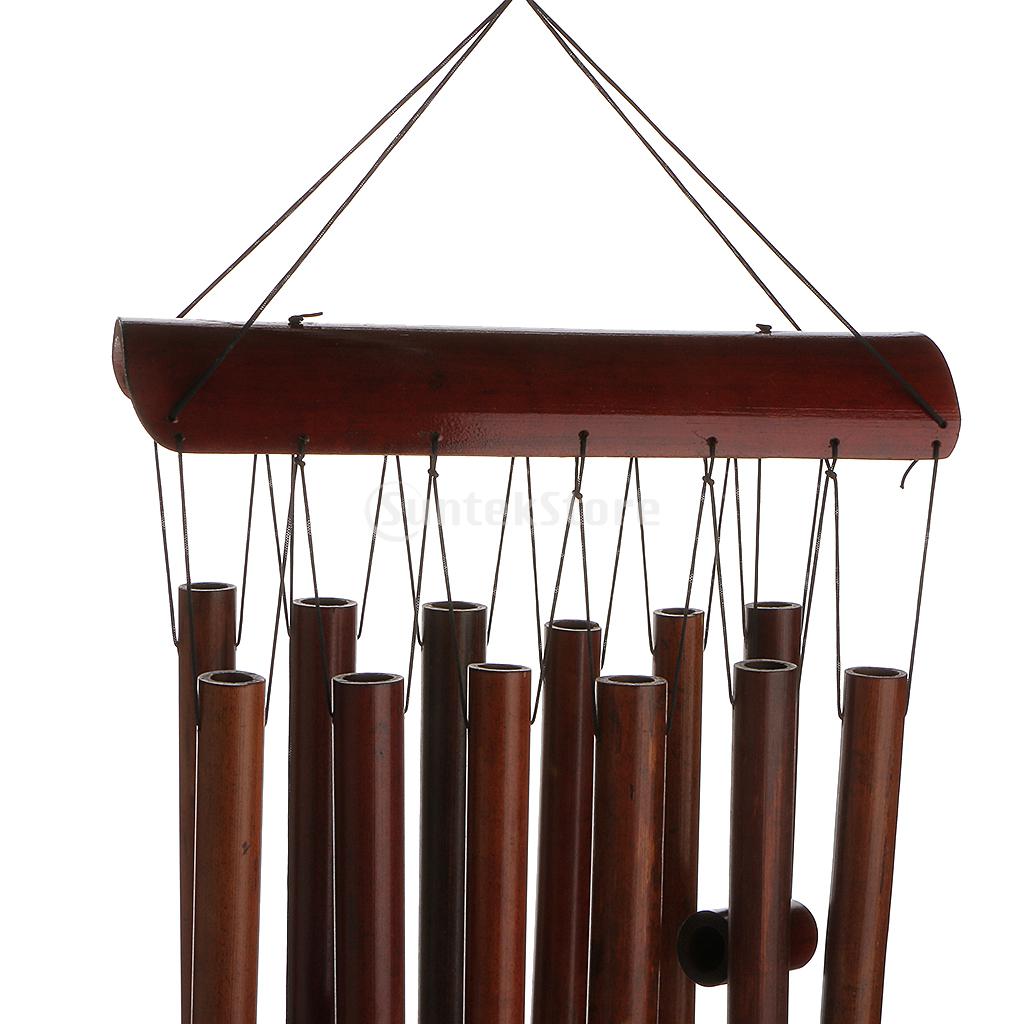 MagiDeal Große Bambus Windspiele Handy, Mobiltelefon Windchime Kirche Glocke Hängen Dekoration Wohnkultur Handwerk Feng Shui Ornament