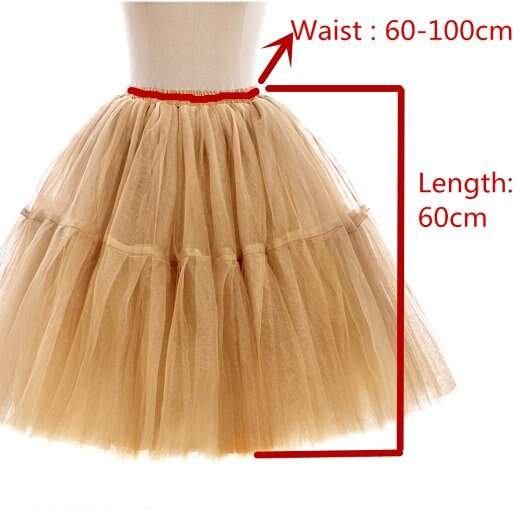 A-Line Short Petticoat Colorful Short Underskirt 6 layers Bridal Tulle Petticoats For Wedding Dress Wedding Accessories