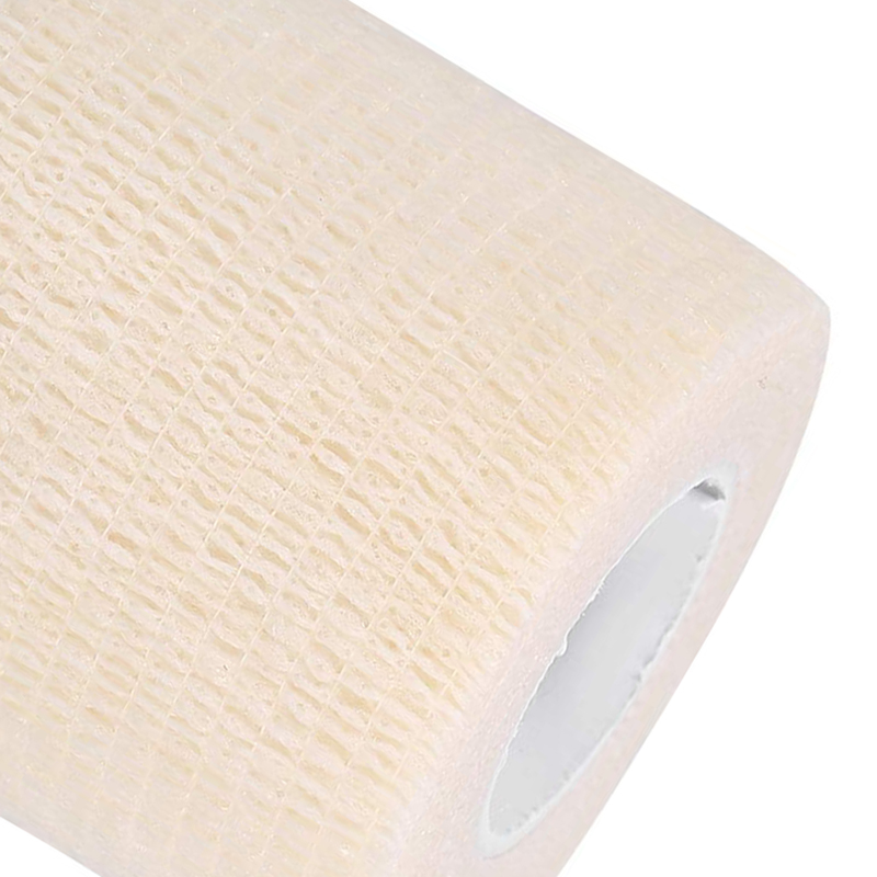 Breathable Self Adherent Wrap Athletic Elastic Non Woven Cohesive Bandage for Sports First Aid Wrist Ankle Sprains White