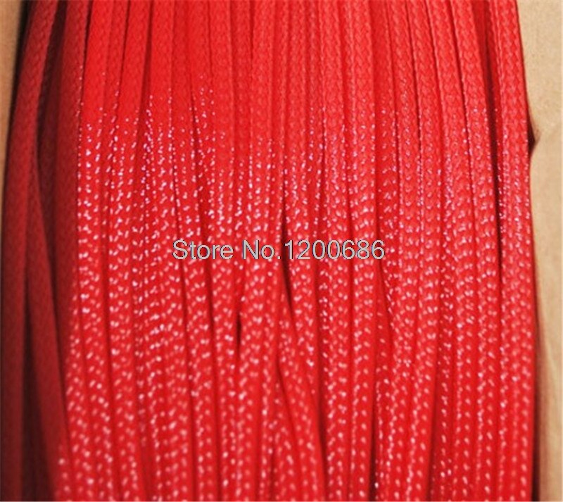 6MM 5M color Insulation Braided Sleeving Tight PET Wire Cables Protection Expandable Cable Sleeve Wire Loom
