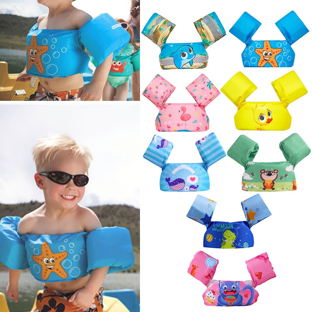 Baby Drijvende Arm Mouw Cartoon Reddingsvest Badpak Veiligheid Schuim Zwemmen Training Drijvende Zwembad Float Zwemmen Ring Voor Kinderen