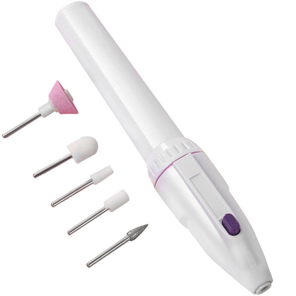 Simple Manicure Model Electric Polisher With 5 Polished Heads Mini Nail Polisher Shining Easy Using Multiple Functions