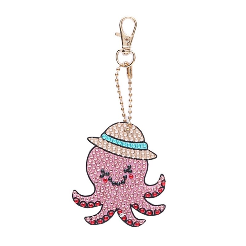 Mosaici appiccicosi portachiavi diamante arte pittura kit pendente pittura per Art Craft portachiavi per la decorazione delle ragazze