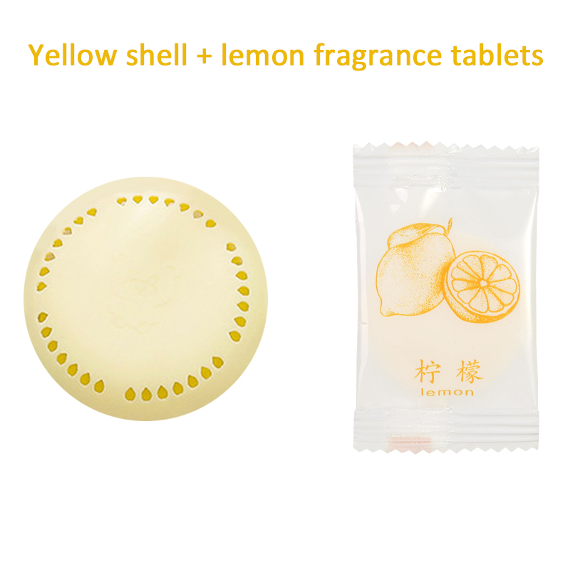 Luftfräschare för hemmabruk toalett aromaterapi doft varaktig deodorant rund fast fräschare för sovrum garderob biltillbehör: Gul