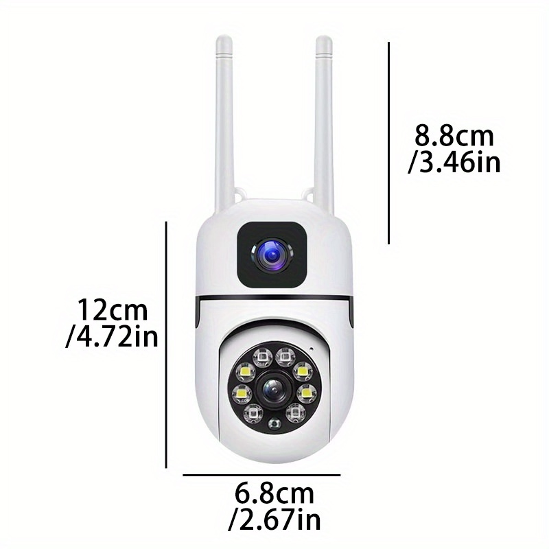 Caméra de sécurité domestique à double objectif 6MP, application YI IOT, Wifi 2.4GHz, Vision nocturne couleur, Audio bidirectionnel, vidéosurveillance PTZ