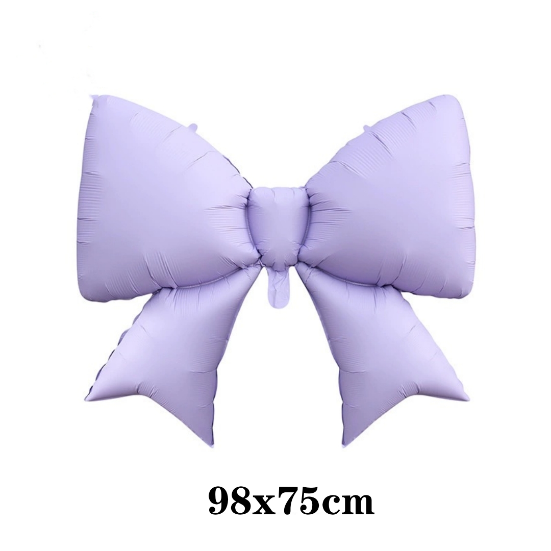 Store sløyfefolieballonger hvit blå rosa rød gull sløyfeballong babyshower gutter jenter kjønnsavsløring bursdagsfestdekorasjoner: Iriserende