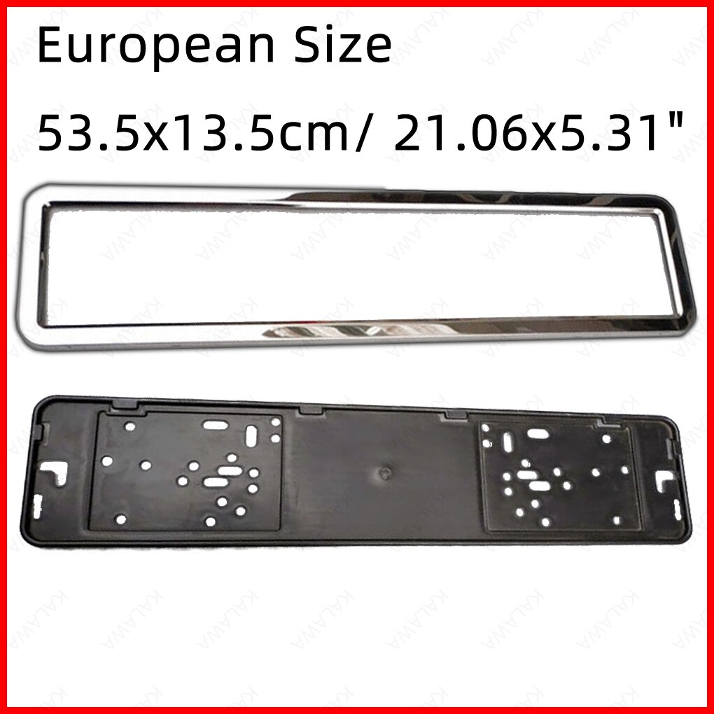 Abs Europese Nummerplaat Frame Euro Eu Size: Ongeveer 53.5x13.5Cm/21.06X5.31 "Nummer Houder Auto Automobiel Diamond Voor Achter