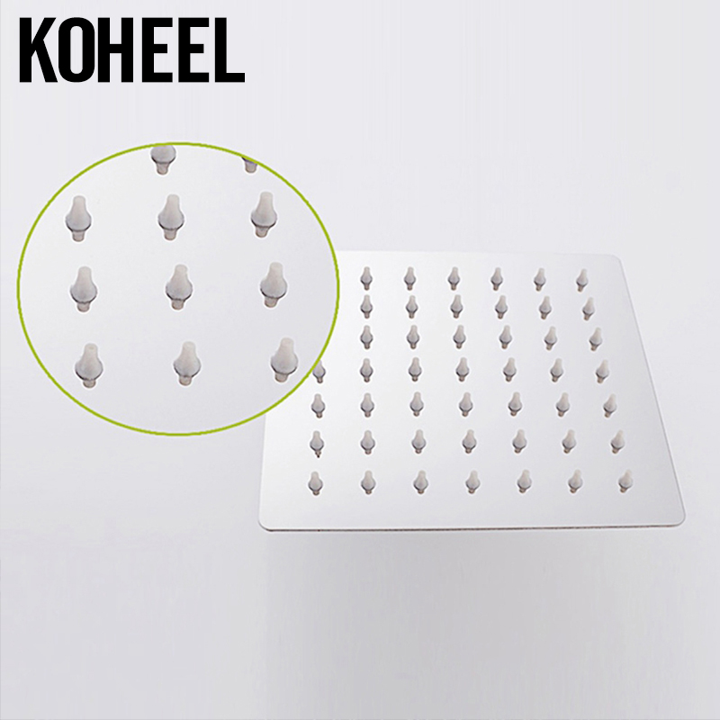 Koheel 6/8 Inch Regendouche Vierkante Chrome Plafond Regen Rvs Douchekop Regendouche Heads Met Handvatten