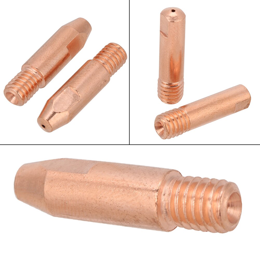 20 stuks koperen contactpunten  m6 voor binzel 24kd mig/mag lasmondstukken toortspunt voor binzel gasmondstuk