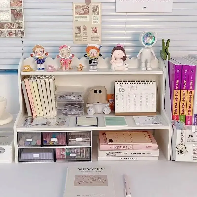 Ins Desktop Elevation Stand Met Laden Student Bureau Opbergrek Multi-Functionele Display Rack Thuis Kantoor Bureau Accessoires