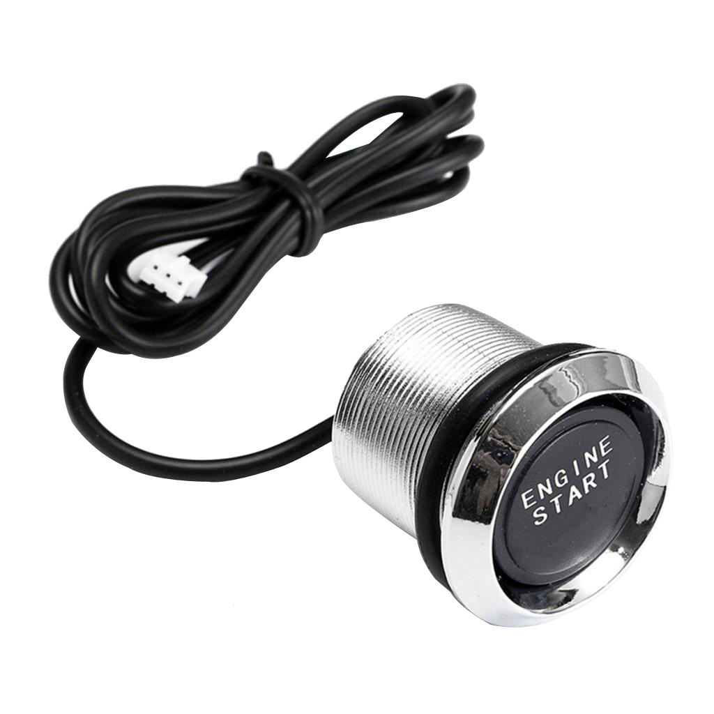 12V Blue LED Keyless Engine Start Push Button Switch Ignition Starter Kits