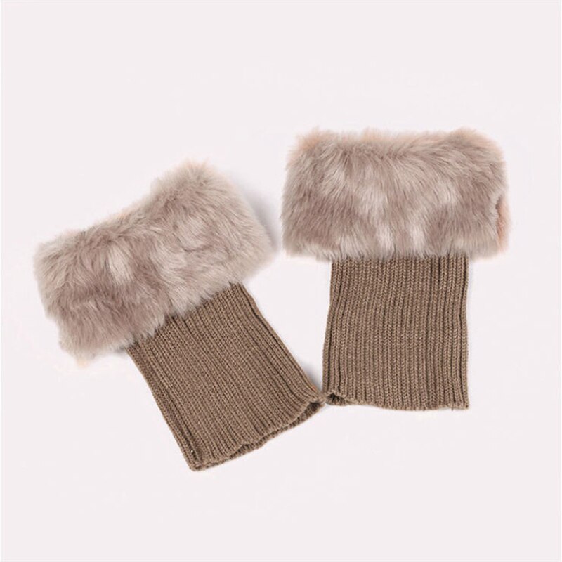 chaussettes hautes laine à tricoter chauffe jambe guettre chaussettes femme: Kaki