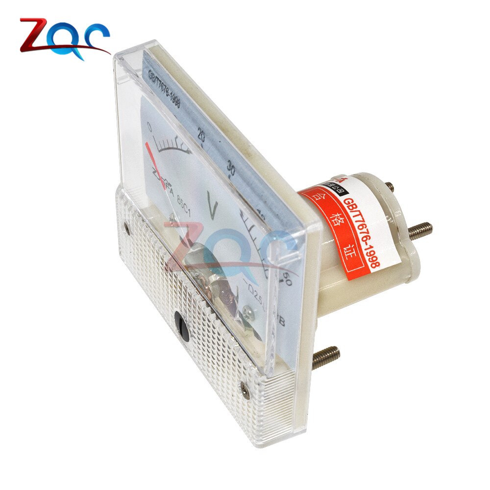 V Meter Voltmetro Analogico DC 0-100V – Modello 85C1, Quadrante Bianco, Per Pannelli Voltmetro Pannello DC 100V - Foto 6