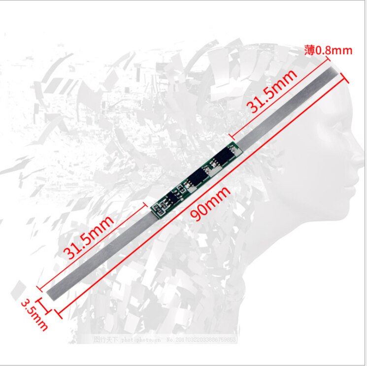 3.7V 5A battery protection board battery switch circuit board charge and discharge protection board