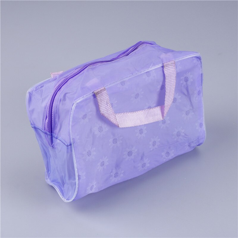 Xzp waterdichte draagbare make-up cosmetische toiletartikelen reismake-up cosmetische reinigingstandenborstel etui organizer tas: Paars