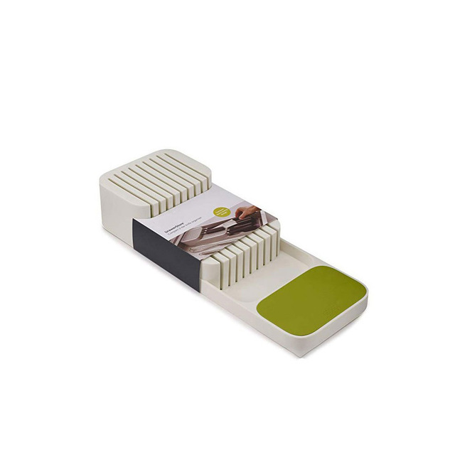 Tray Insert Cutlery Spoon Utensil Divider Organizer Kitchen Drawer Compact: White-B