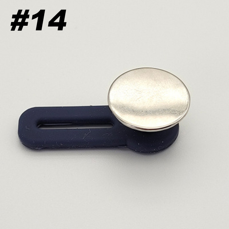 1 stk metall magisk knappforlenger for bukser jeans fri sying justerbar uttrekkbar midjeforlenger knapp linningsutvider: 014