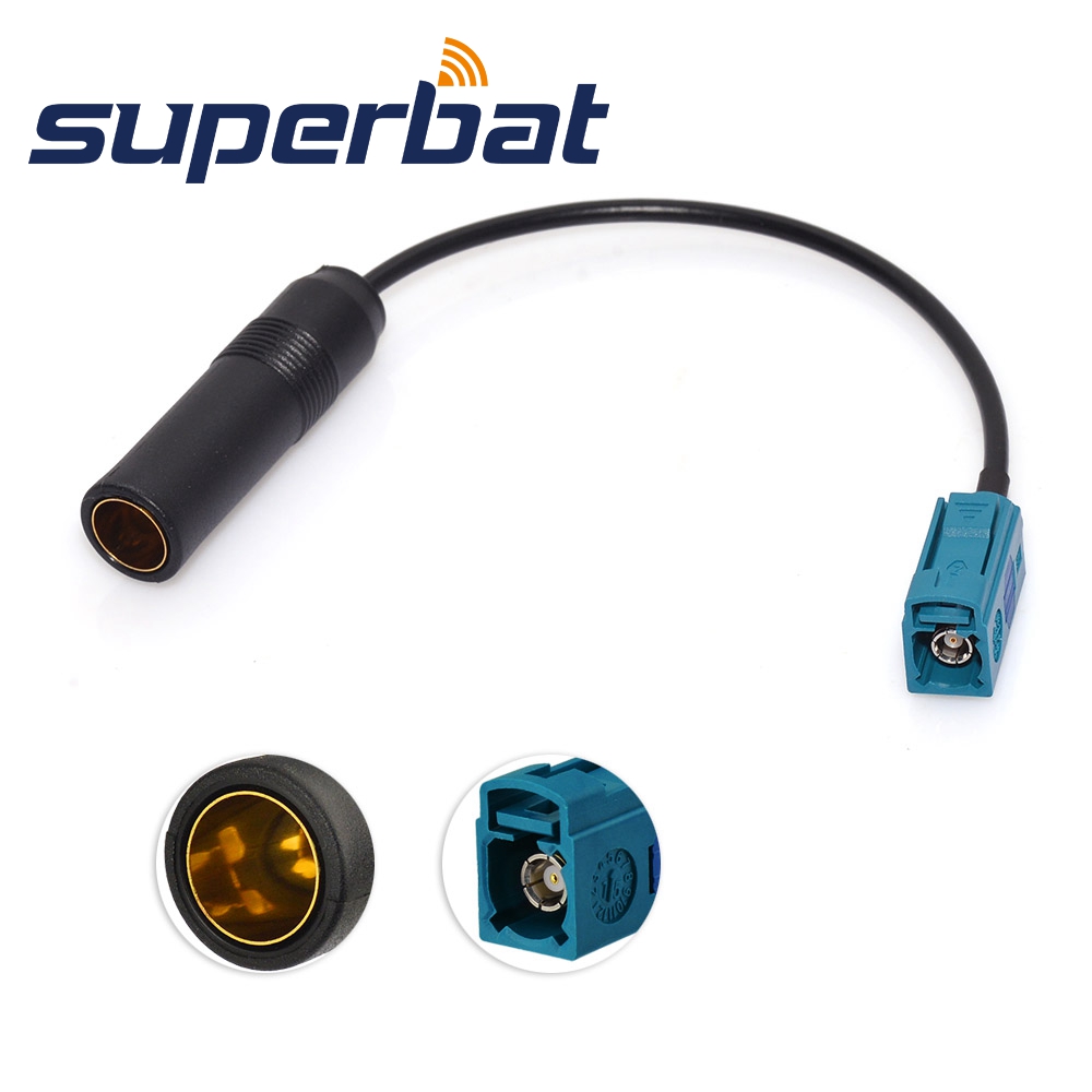 Superbat Dab Dab + Fm Am Antenne Connector Din Jack Naar Fakra Z Antenne Splitter Din Adapter Kabel 15Cm voor Auto Digitale Radio