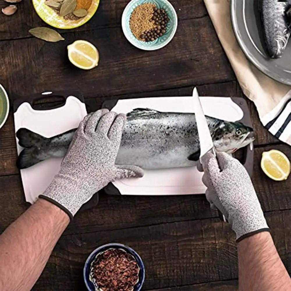 1 paar Ebene 5 Schneiden Prävention Kochen Handschuhe Hitzebeständige Schweißen Handschuhe Hohe Temperatur Küche Grill Handschuh Verhindern