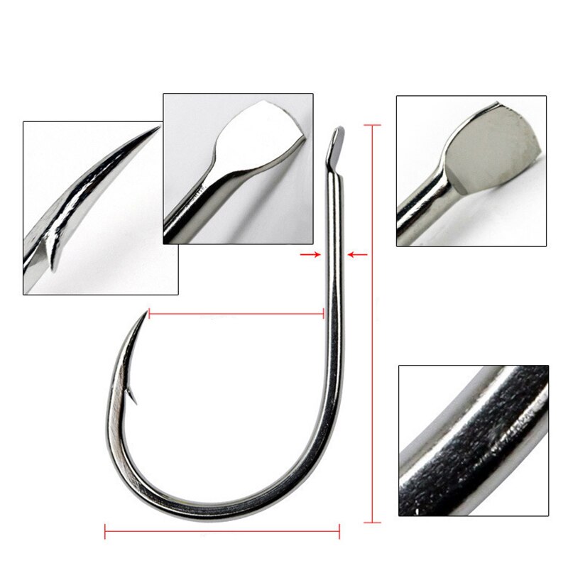 Anzuelos de pesca con púas, juego de anzuelos individuales, accesorios de pesca con mosca, anzuelo de mar de acero al carbono, 240 unids/lote por caja