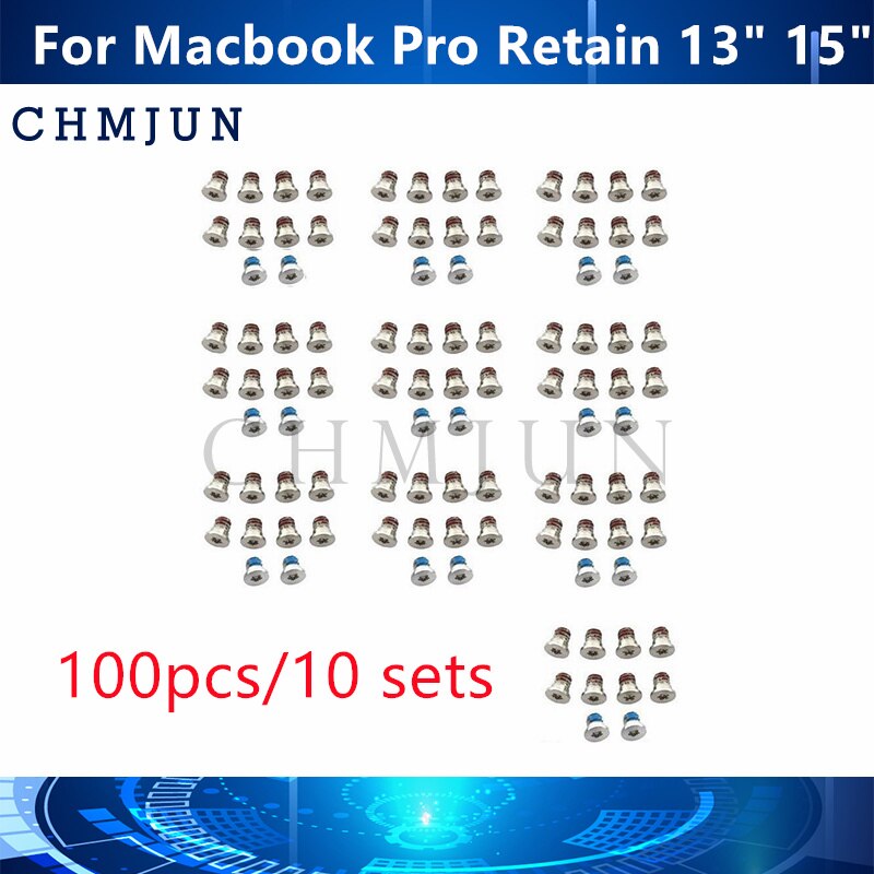 100Pcs/10Sets Laptop A1425 A1502 A1398 Bottom Case Schroef Voor Macbook Pro Retina 13 &quot;15&quot; Bottom Case Schroeven Set