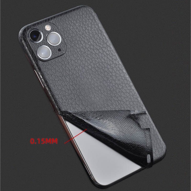 Adesivo per telefono in pelle con motivo a pelle per iPhone 8 11 12 Plus pellicola posteriore per iPhone 11 12Pro Max adesivo Skin adesiva