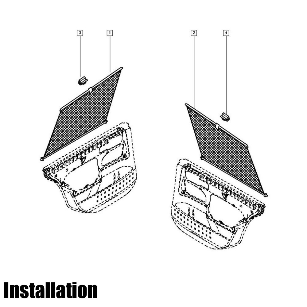 Clip de rideau de porte arrière, 1-2 pièces, pour Renault Fluence, Laguna, Megane 2-3, Scenic, côté droit-gauche, 8200163859