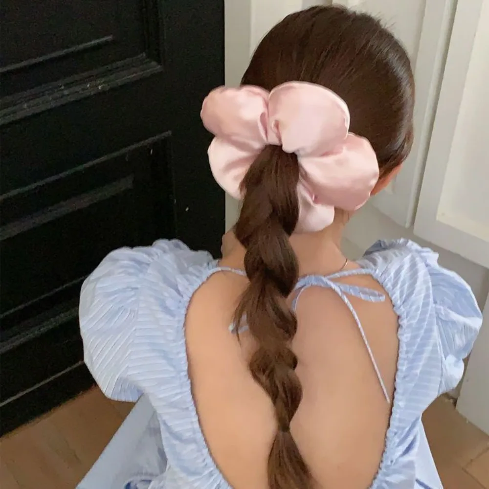 Coleteros de flores de pan grande y dulce, lazos para el cabello para el intestino grueso, bandas elásticas, soporte para cola de caballo, cuerda para el cabello, tocado exquisito